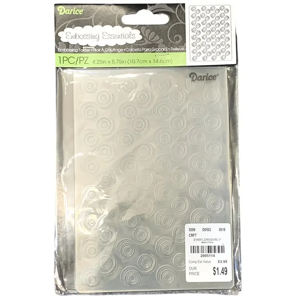 Darice Embossing Essentials Folder 3 Bulk Bird Cages Swirly Flowers New Sealed